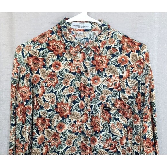 Vintage Guess Women's Shirt 3 (Fits M) Floral Button Down Collared Cottagecore - Picture 12 of 16